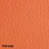 Ergonomischer Drehstuhl Udine Economy: Mit schwarzem Gestell, Armlehnen und Polsterung aus Baly (Textil), Bonday oder Kunstleder - Ökologisches Leder: Orange - 